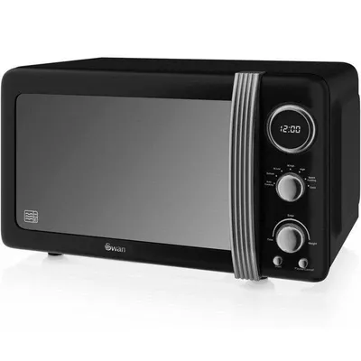 Microondas Swan SM22030LBNEU 20 Litros 800W Retro Digital 5 Niveles Efecto Espejo