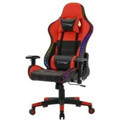 ML-Design Silla Gaming LED RGB con Altavoces Bluetooth Roja