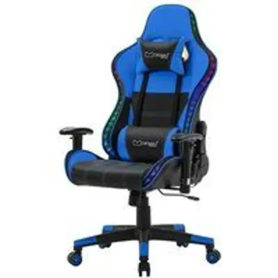 ML-Design Silla Gaming LED RGB con Altavoces Bluetooth Azul