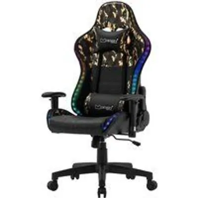 ML-Design Silla Gaming LED RGB con Altavoces Bluetooth Camuflaje