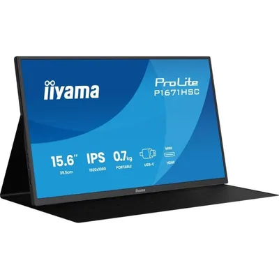 Monitor iiyama ProLite P1671HSC-B1 15,6" FullHD 60Hz IPS Altavoces 3ms Mate