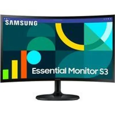 Monitor Samsung 24″ 1080p 100Hz VA Curvo Protección Ocular Modo Juego Negro