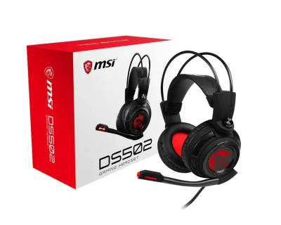 MSI DS502 Auriculares Alámbricos Gaming Negro/Rojo