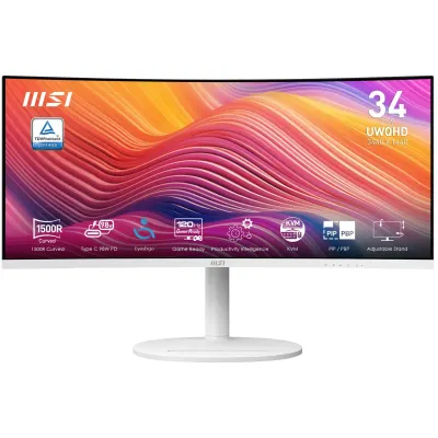 MSI Modern MD342CQPW Monitor UltraWide 34" Quad HD Blanco