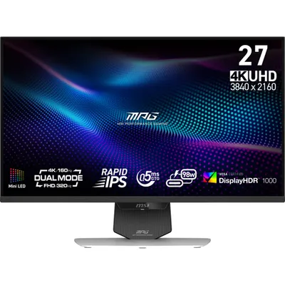 MSI MPG 274URDFW E16M pantalla para PC 68,6 cm (27") 3840 x 2160 Pixeles 4K Ultra HD LED Negro, Blanco