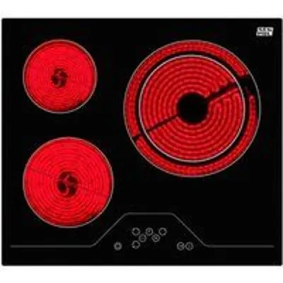New Pol NWVT3Z Placa Vitrocerámica 3 Zonas Control Táctil 59cm Negro
