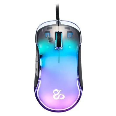 Newskill Lycan Ratón Transparente RGB 16000 DPI
