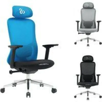 Newskill Nue Silla Gaming Ergonómica Malla Transpirable con Soporte Lumbar Negro-Azul