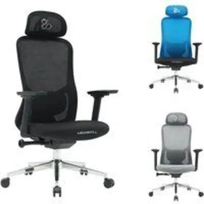 Newskill Nue Silla Gaming Ergonómica Malla Transpirable con Soporte Lumbar Negro