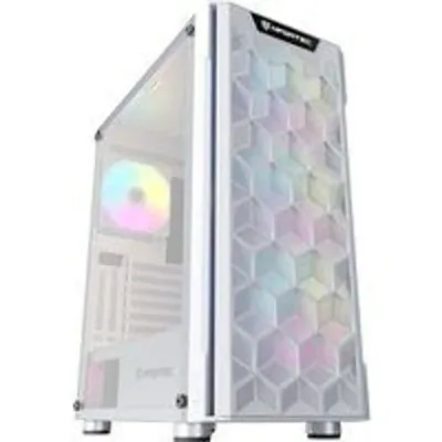 Nfortec Azir Torre ATX Frontal 3D Mallado 4 Ventiladores Cristal Templado Blanca