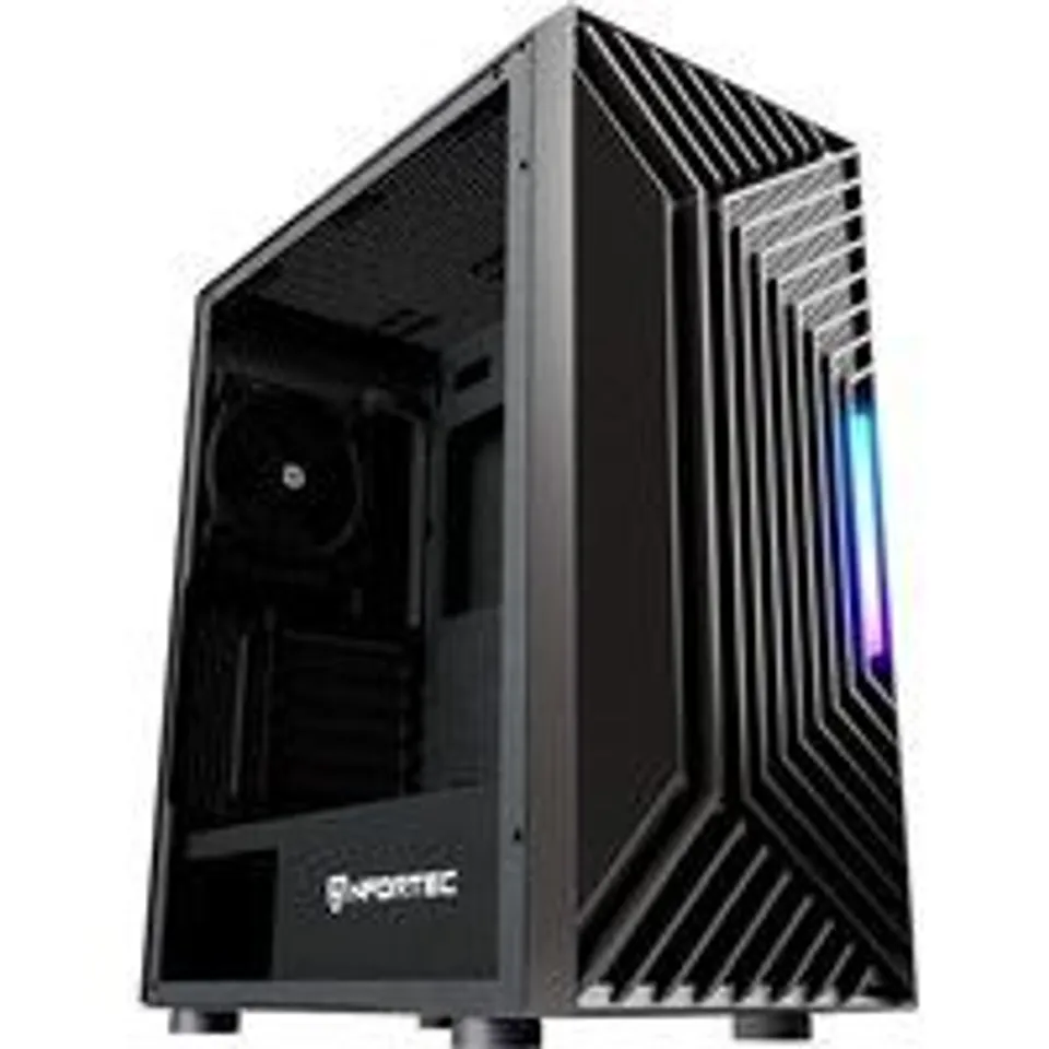 Nfortec Nervia ARGB Torre ATX Frontal Mallado 3D Cristal Templado 4 Ventiladores Negra