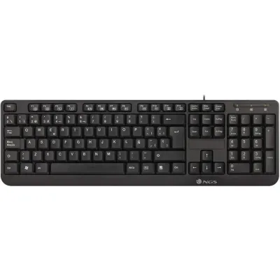 NGS Funky V3 Teclado USB Multimedia QWERTY Español Negro