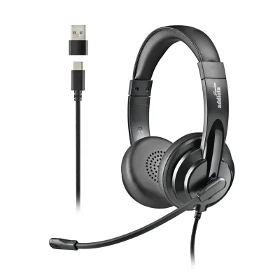 NGS VOX605 USB-C Auriculares Alámbrico Diadema Llamadas/Música USB Tipo C Negro
