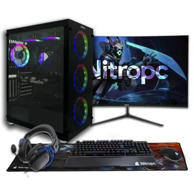 Nitro PC Pack Nitro Plus Intel i9-12900KF 32GB 2TB SSD RTX 4070 Super Monitor 27" QHD 165Hz Curvo