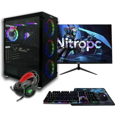 Nitropc Pack Gold Plus v2 AMD Ryzen 5 5800X 32GB 2TB M.2 RTX 4060 Monitor 24 Windows 11