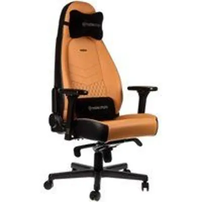 Noblechairs Icon Cuero Real Silla Gaming Cognac/Negro