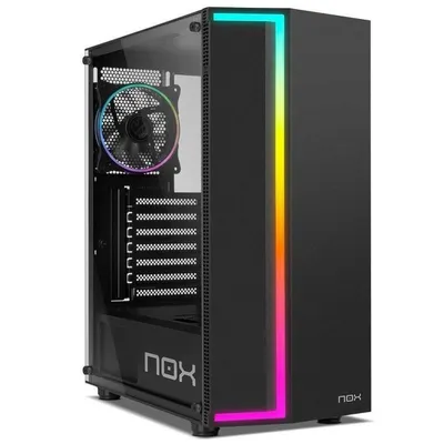 NOX Infinity Gamma Cristal Templado ARGB USB 3.0 Negra