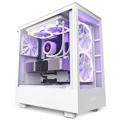NZXT H5 Elite Cristal Templado USB-C 3.1 Blanca