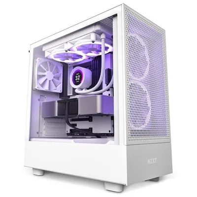 NZXT H5 Flow Cristal Templado USB-C 3.1 Blanca