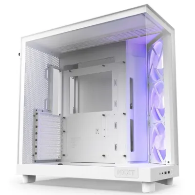 NZXT H6 Flow RGB Mid Tower Cristal Templado Blanca USB-C