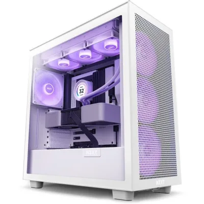 NZXT H7 Flow RGB Cristal Templado Blanca USB-C