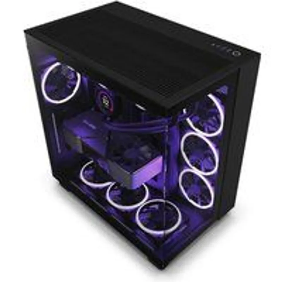 NZXT H9 Flow Semitorre ATX Cristal Templado USB-C/3.2 Negra