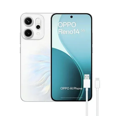 Oppo Reno14 12GB 256GB 6.59" AMOLED 5G Dual SIM Batería 6000mAh Carga 80W IP68 ColorOS Blanco