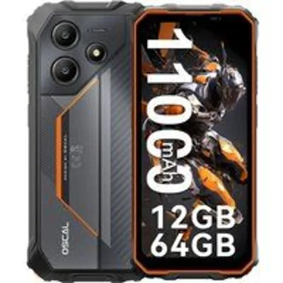 OSCAL Marine 2 Smartphone Robusto 6.56" 4GB/64GB Dual SIM NFC 11000mAh 18W Android 15 Naranja