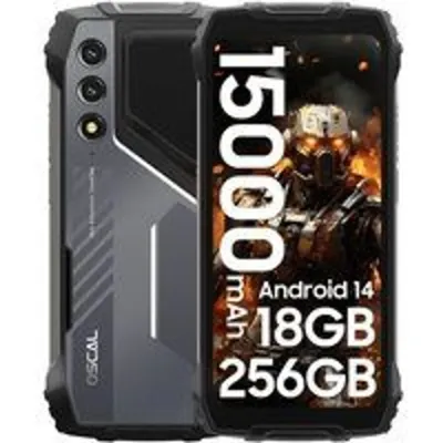 OSCAL Pilot 1 6GB/256GB 6.67" Android 14 15000mAh Rugged Smartphone Negro