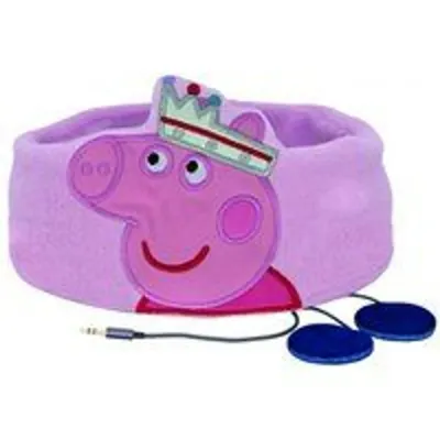 OTL Technologies Auriculares Infantiles Planos con Banda Ajustable Lavable Princesa Peppa Pig