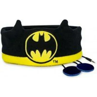 OTL Technologies Auriculares Infantiles Planos con Banda Ajustable Lavable Batman