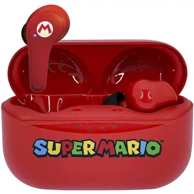 OTL Technologies Super Mario Auriculares Bluetooth V5.0 Rojo
