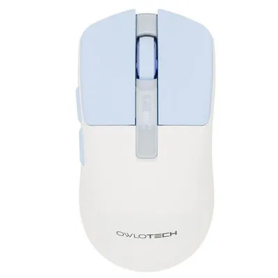 Owlotech M95 Ratón Wireless Display OLED Blanco