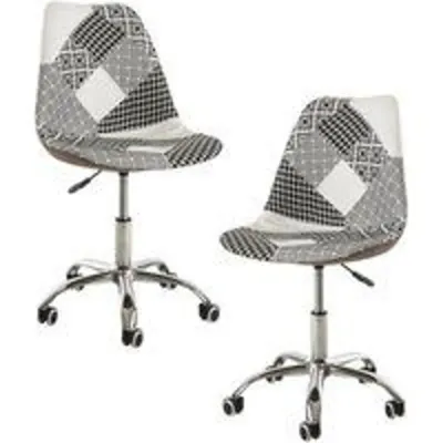 Packs Sillas - Pack 2 Sillas Neo Patchwork - Patchwork Blanco Y Negro