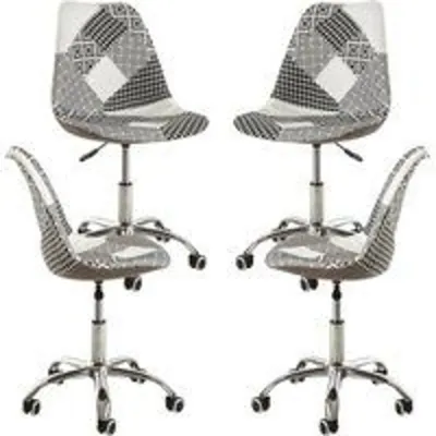 Packs Sillas - Pack 4 Sillas Neo Patchwork - Patchwork Blanco Y Negro