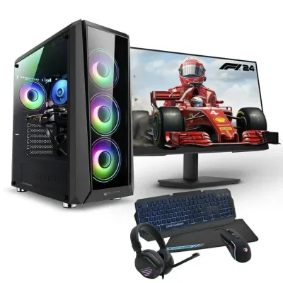 PC Racing Ryzen 5 5500 16GB/1TB/RX6600+24in FHD Monitor