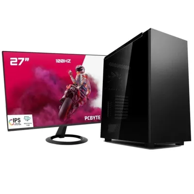 PCBYTE Mercury27 AMD Ryzen 7 8700G, 64GB/2TB SSD + 27" FHD