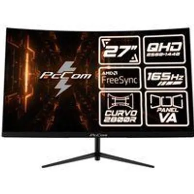 PcCom Elysium Go Pro Monitor Gaming 27" VA QHD 165Hz FreeSync Curvo