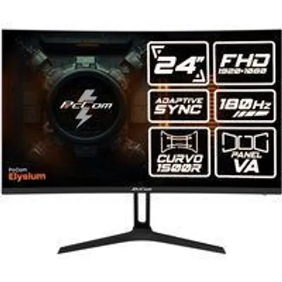 PcCom Elysium Monitor gaming 23.6" VA FHD 180Hz Adaptive Sync Curva