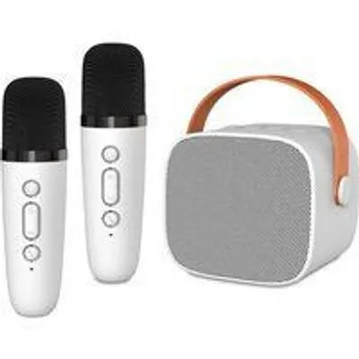 PcCom Essential Altavoz con Dos Micrófonos Blanco