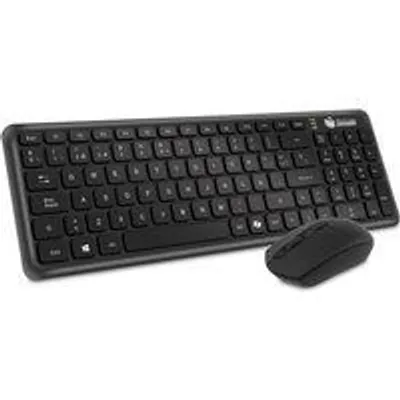 PcCom Essential Combo MK20 Low Profile Teclado + Ratón Wireless con Copilot Negro