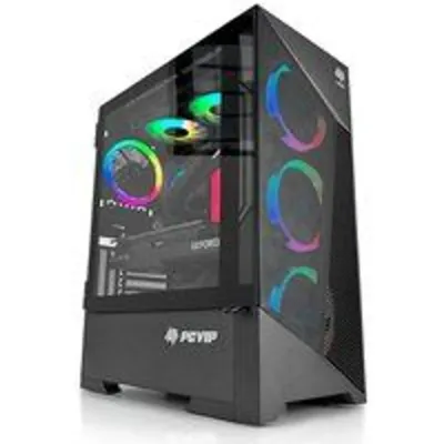 PcVIP MH10 RGB AMD Ryzen 7 5700X 32GB 2TB SSD RX 9060 XT Windows 11 Pro
