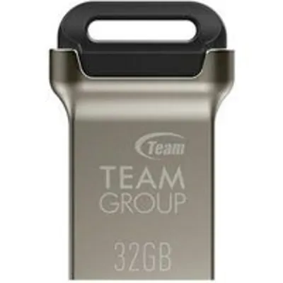 Pendrive Team Group C162 32GB USB 3.2 Gen 1 Tipo A 85MB/s Sin Tapa Negro Plata