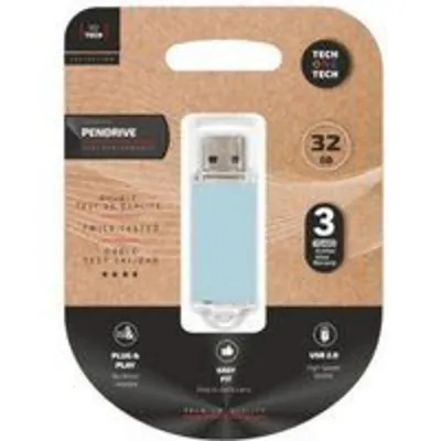 Pendrive Tech One Tech Basic 32GB USB 2.0 Azul Cielo compacto ligero