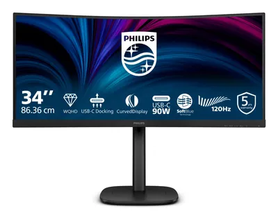 Philips 3000 series 34B2U3600C/00 pantalla para PC 86,4 cm (34") 3440 x 1440 Pixeles Wide Quad HD LCD Negro