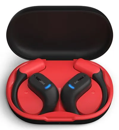 Philips 6000 series TAA6709BK/00 auricular y casco Auriculares True Wireless Stereo (TWS) gancho de oreja Deportes Bluetooth Negro, Rojo