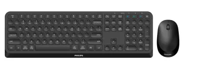 Philips SPT6407B/16 Kit teclado y ratón RF+BT QWERTY Negro