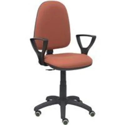 Piqueras y Crespo Ayna Bali Silla de Oficina Brazos Fijos Ruedas Parqué Marrón