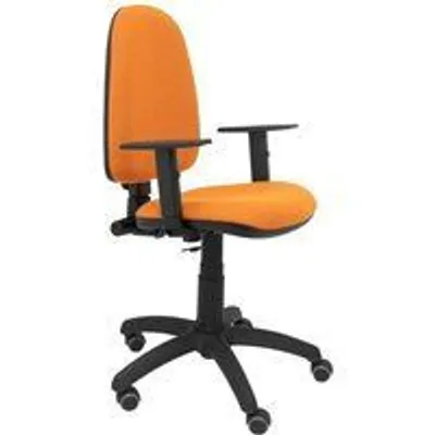 Piqueras y Crespo Ayna Bali Silla Oficina Brazos Regulables Ruedas de Parqué Naranja