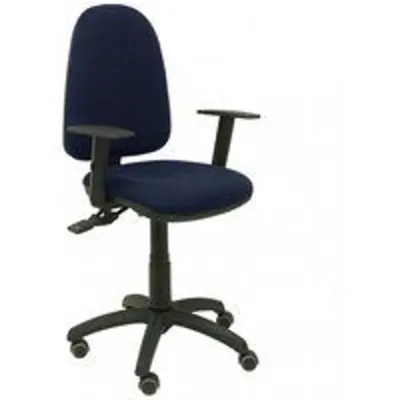 Piqueras y Crespo Ayna S Silla Bali con Brazos Ajustables y Ruedas de Parquet Azul Marino